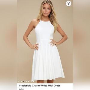 Lulu's Irresistible Charm White Midi Dress